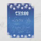 Winter Wonderland Bunco Table Card #3 Briefkaart (Voorkant / Achterkant)