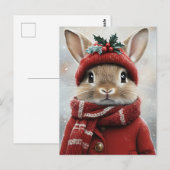 Winter Wonderland Bunny Briefkaart (Voorkant / Achterkant)