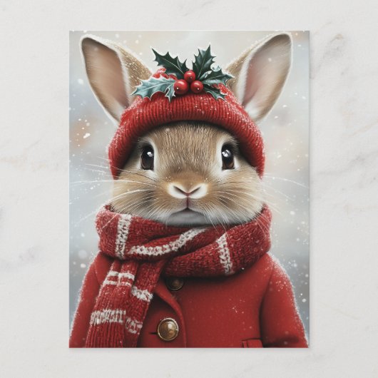 Winter Wonderland Bunny Briefkaart (Voorkant)