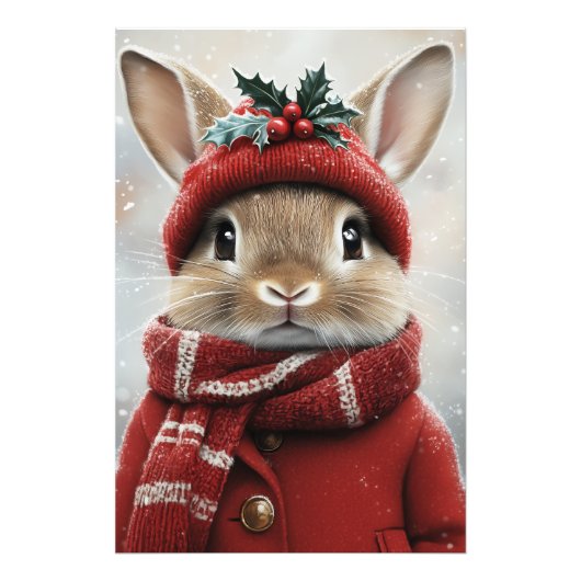 Winter Wonderland Bunny Foto Afdruk (Voorkant)