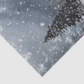 Winter Wonderland Cabin Snow Landschap Tissuepapier (Detail)