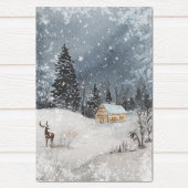 Winter Wonderland Cabin Snow Landschap Tissuepapier