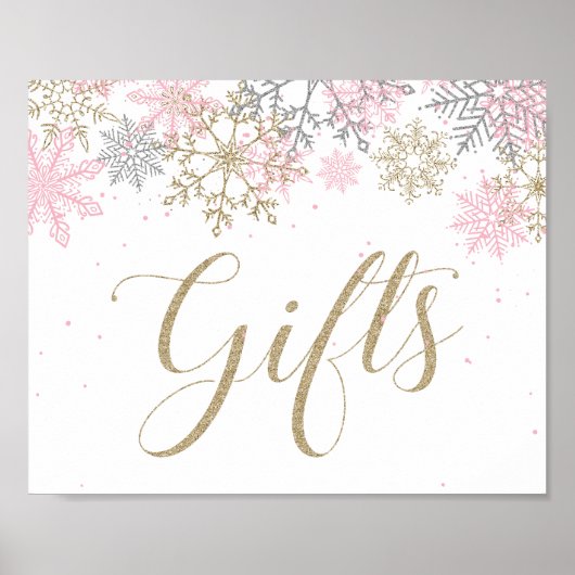 Winter Wonderland Cadeaus Bord Poster (Voorkant)