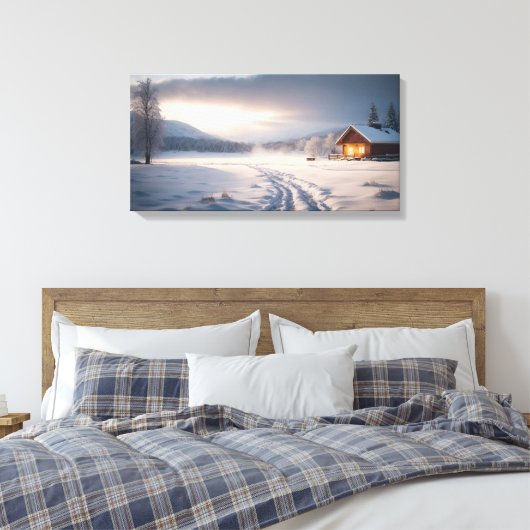 Winter Wonderland Canvas Afdruk (Insitu (Slaapkamer))