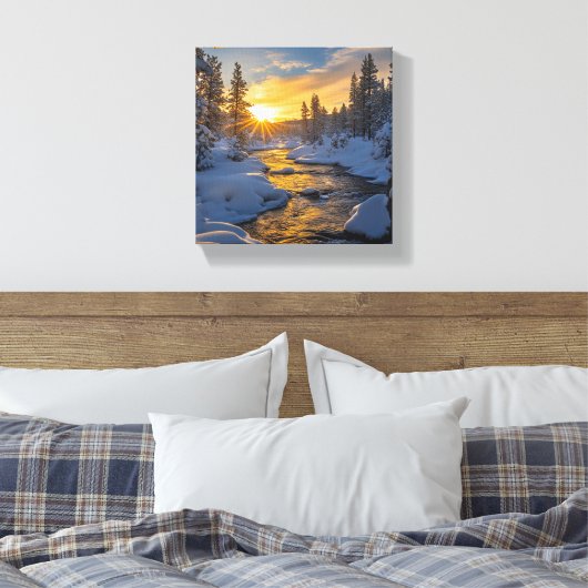 Winter Wonderland Canvas Afdruk (Insitu (Slaapkamer))