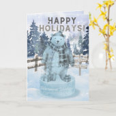 Winter Wonderland Card Kaart (Gele Bloem)