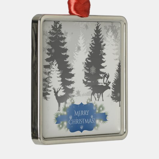 Winter Wonderland Ceramic Ornament - Blue (Rechts)