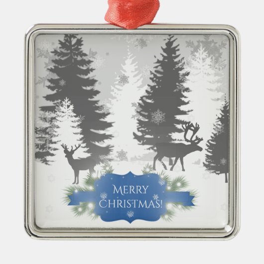 Winter Wonderland Ceramic Ornament - Blue (Voorkant)