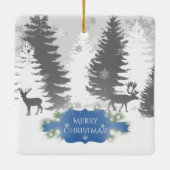 Winter Wonderland Ceramic Ornament - Green (Achterkant)