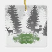 Winter Wonderland Ceramic Ornament - Green (Voorkant)