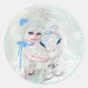 Winter Wonderland Chibi Meisje Pony sticker