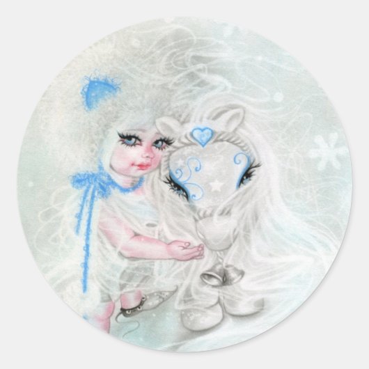 Winter Wonderland Chibi Meisje Pony sticker (Voorkant)