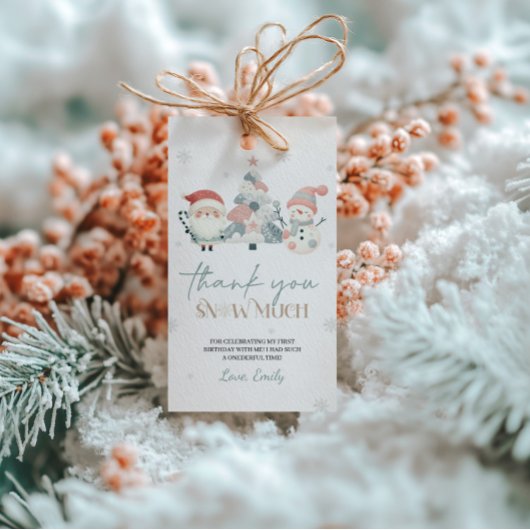 Winter Wonderland Christmas Birthday Gift Label Cadeaulabel