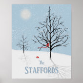 Winter Wonderland Christmas Family Name Poster (Voorkant)