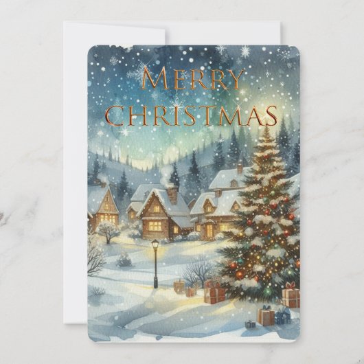 Winter Wonderland Christmas Open House Kaart (Achterkant)