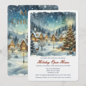 Winter Wonderland Christmas Open House Kaart (Voorkant / Achterkant)