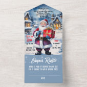 Winter Wonderland Christmas Santa Baby shower All In One Uitnodiging (Binnen)
