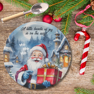Winter Wonderland Christmas Santa Baby shower Papieren Bordje