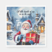 Winter Wonderland Christmas Santa Baby shower Servet (Voorkant)