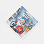 Winter Wonderland Christmas Santa Baby shower Servet (Hoek)