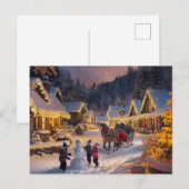 Winter Wonderland Christmas Snowy Village Briefkaart (Voorkant / Achterkant)