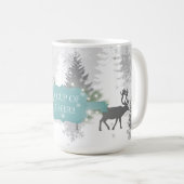 Winter Wonderland Coffee Mok - Blauwgroen (Voorkant rechts)
