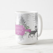Winter Wonderland Coffee Mok - Magenta (Voorkant rechts)