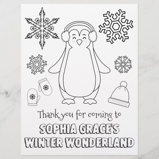 Winter Wonderland Coloring Page | Kleurblad (Voorkant)