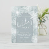 Winter wonderland corporate Holiday Kaart (Staand voorkant)