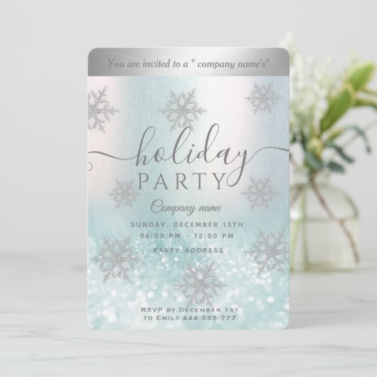 Winter wonderland corporate Holiday Kaart (Staand voorkant)