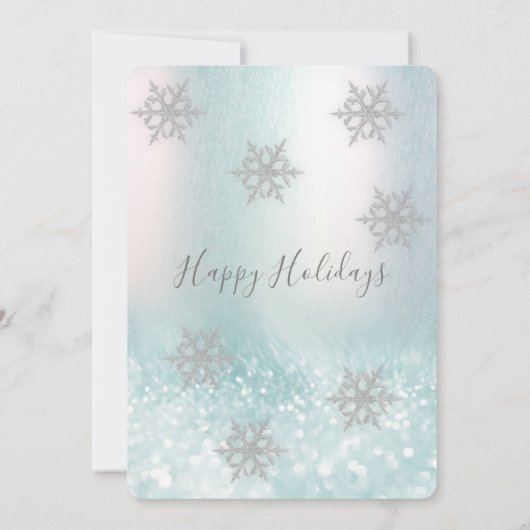 Winter wonderland corporate Holiday Kaart (Achterkant)