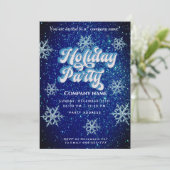 Winter wonderland corporate Holiday Kaart (Staand voorkant)