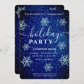 Winter wonderland corporate Holiday party Invitat Kaart (Voorkant / Achterkant)