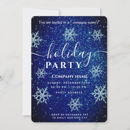 Winter wonderland corporate Holiday party Invitat Kaart (Voorkant)