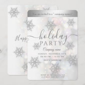 Winter wonderland corporate Holiday party Invitati Kaart (Voorkant / Achterkant)