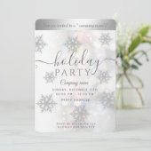 Winter wonderland corporate Holiday party Invitati Kaart (Staand voorkant)