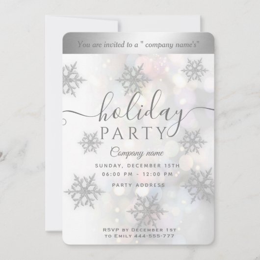 Winter wonderland corporate Holiday party Invitati Kaart (Voorkant)