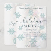 Winter wonderland corporate Holiday party Invitati Kaart (Voorkant / Achterkant)