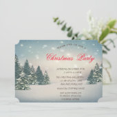 Winter Wonderland Corporate Kerstparty Kaart (Staand voorkant)
