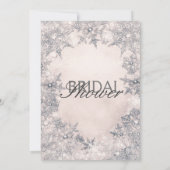 Winter Wonderland Cream White Elegante Sneeuwvlokk Kaart (Achterkant)