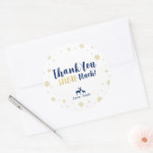 Winter wonderland, Custom Gold Bedankt Sticker (Envelop)