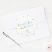 Winter wonderland, Custom Gold Bedankt Sticker (Envelop)
