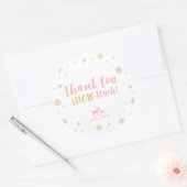 Winter wonderland, Custom Gold Bedankt Sticker (Envelop)