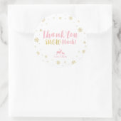 Winter wonderland, Custom Gold Bedankt Sticker (Tas)