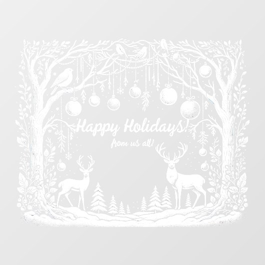 Winter Wonderland Custom Window Cling Raamsticker (Vel)