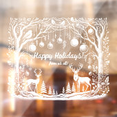 Winter Wonderland Custom Window Cling Raamsticker (Vel 2)