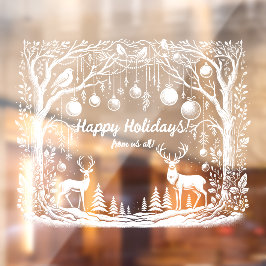 Winter Wonderland Custom Window Cling Raamsticker