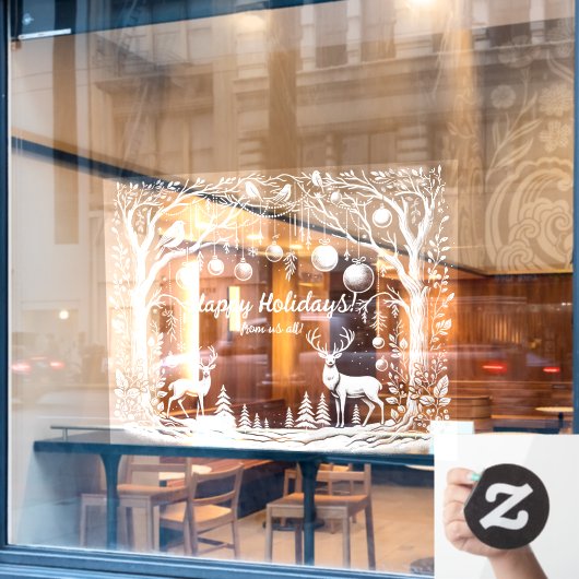 Winter Wonderland Custom Window Cling Raamsticker (Cafe Raam)