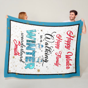 Winter Wonderland Customize Fleece Deken