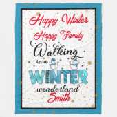 Winter Wonderland Customize Fleece Deken (Voorkant)